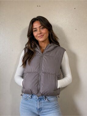 Cult Lavender Gray Puffer Vest